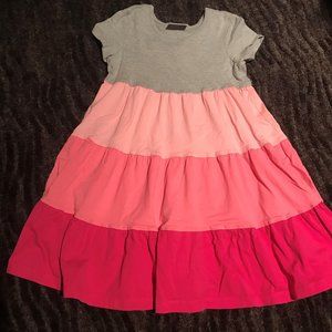 Girls Hanna Pink and Gray Summer Dress